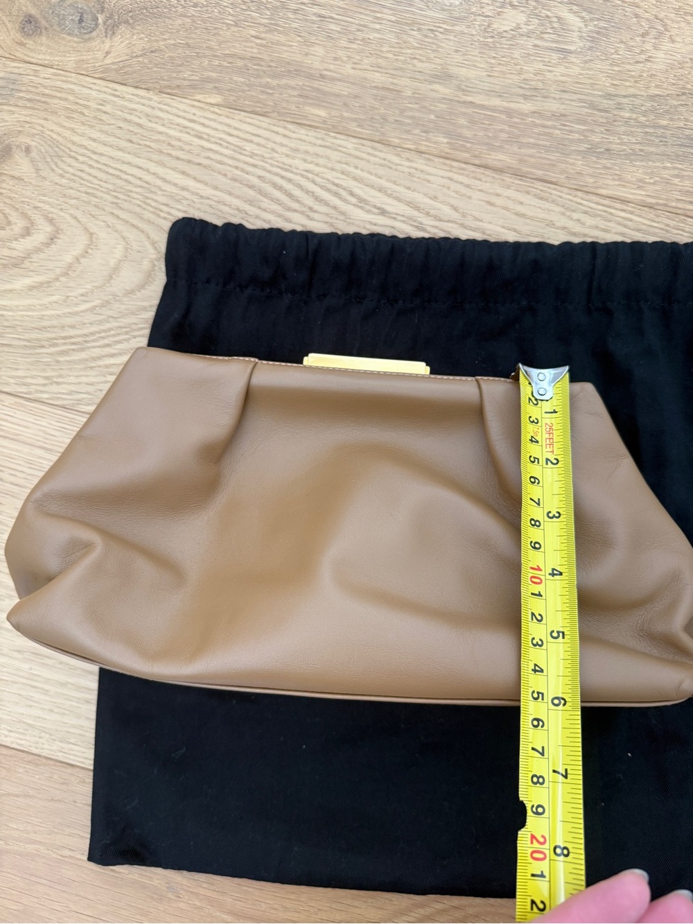 Demellier Florence Clutch in Deep Toffee - Picture 9 of 10